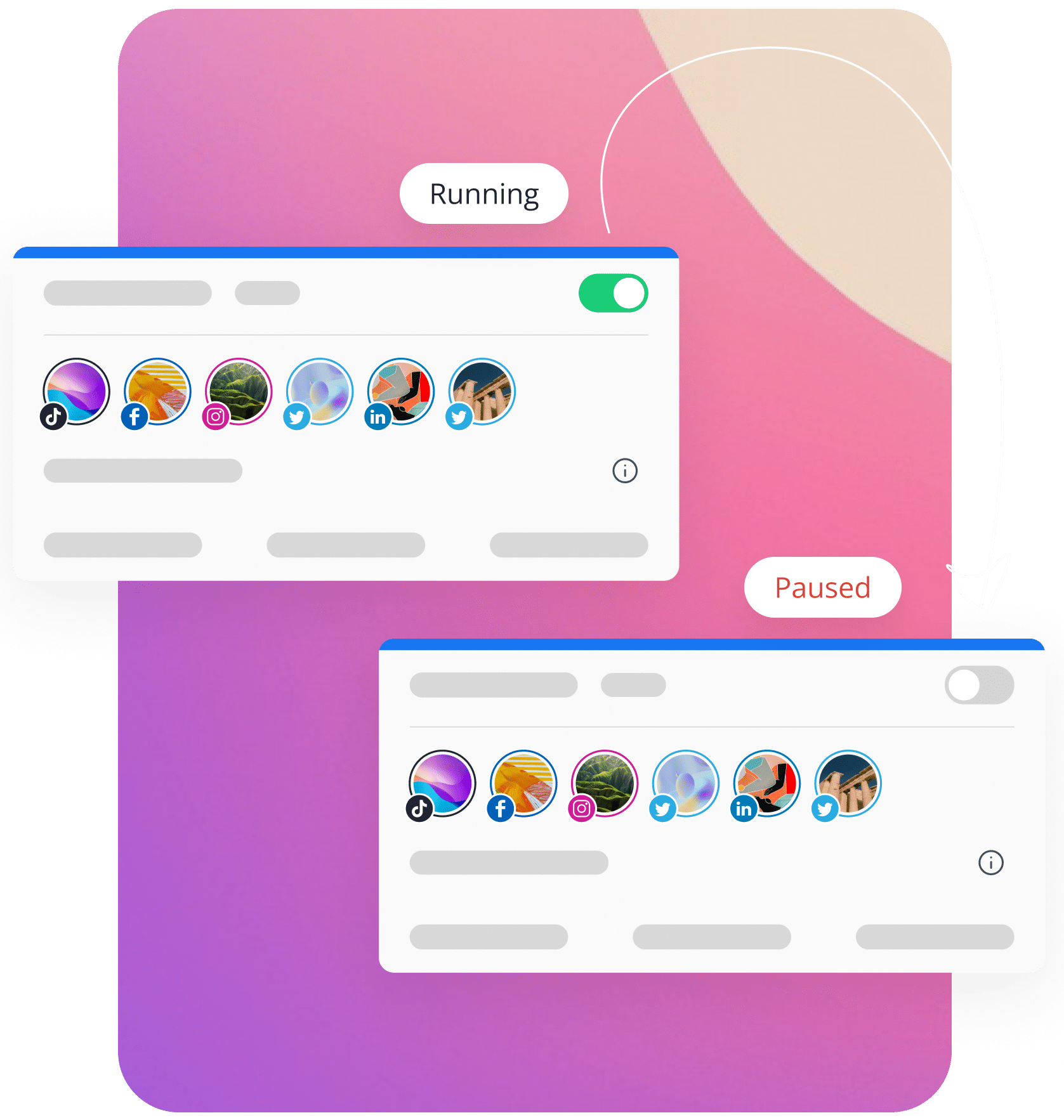 SocialBee tartalom ütemező felület
